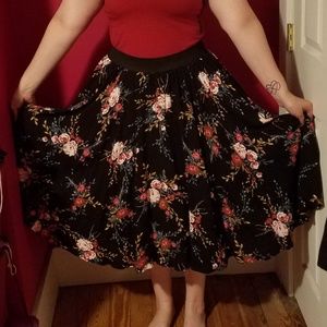Torrid's flower knee length skirt